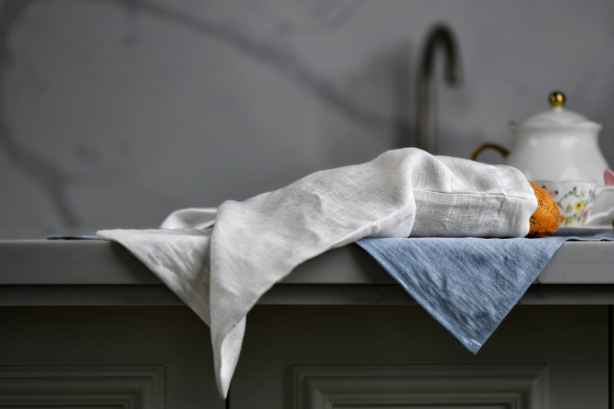 Linen Bread Bag – White