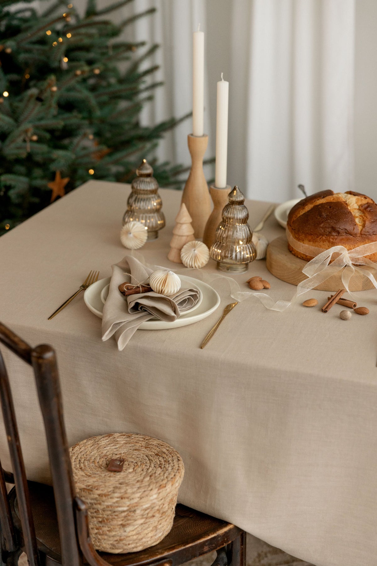 Premium Stonewashed Linen Napkins – Beige –  SET OF 2